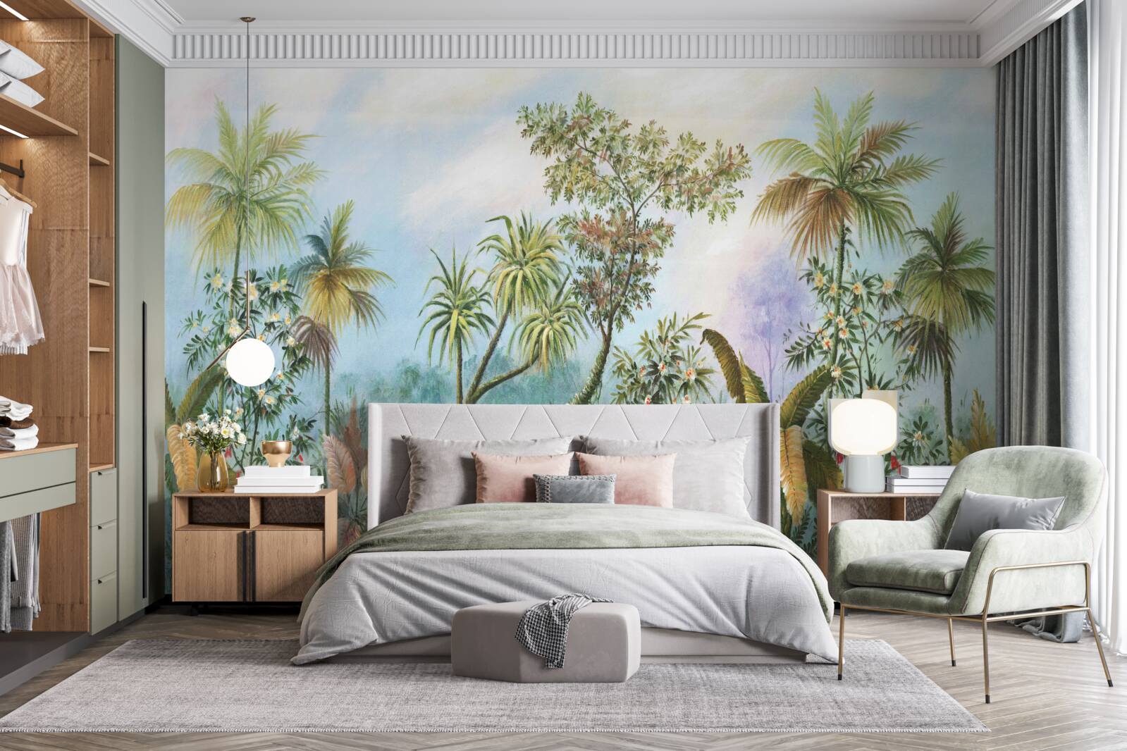 Fotobehang dagelijkse biodiversiteit van de vegetatie in bosgebieden