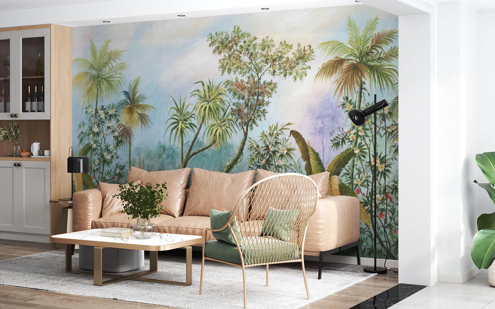 Fotobehang dagelijkse biodiversiteit van de vegetatie in bosgebieden