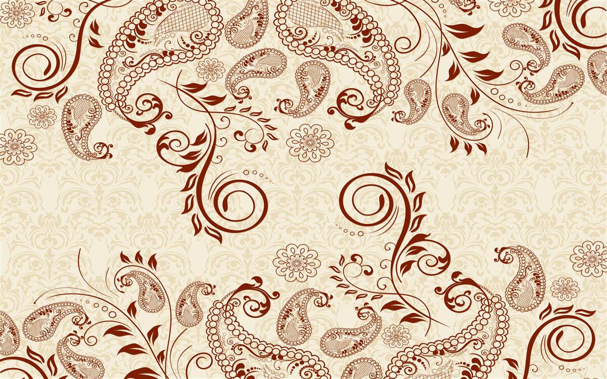 Fotobehang bronzen mehendi uit india