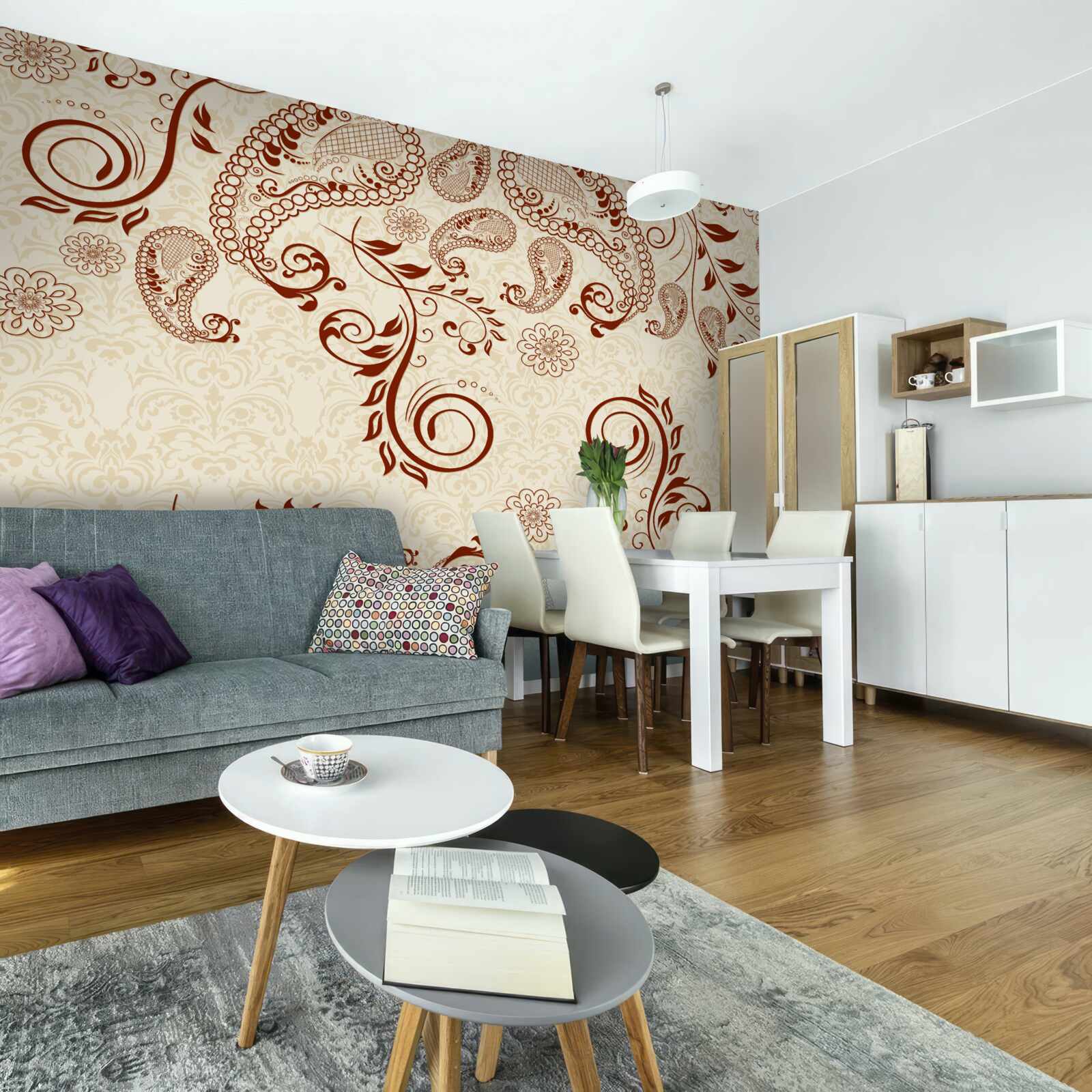 Fotobehang bronzen mehendi uit india