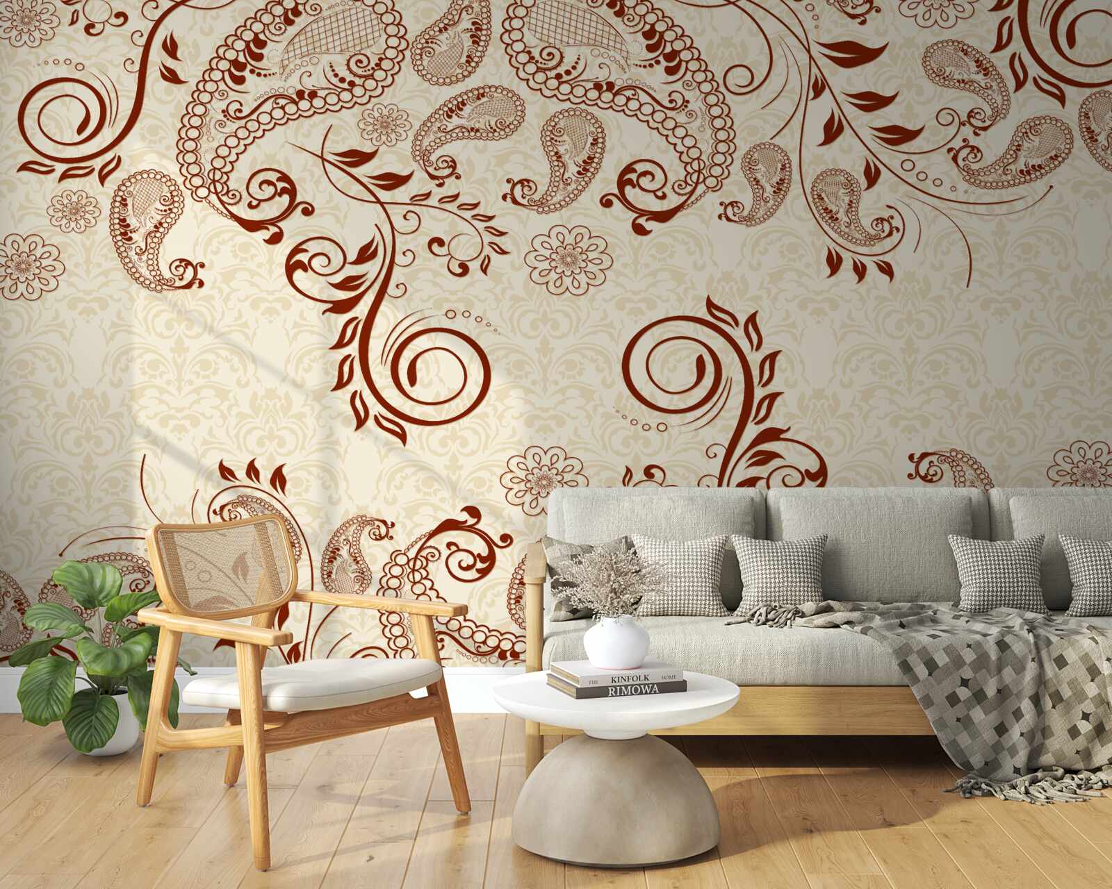 Fotobehang bronzen mehendi uit india