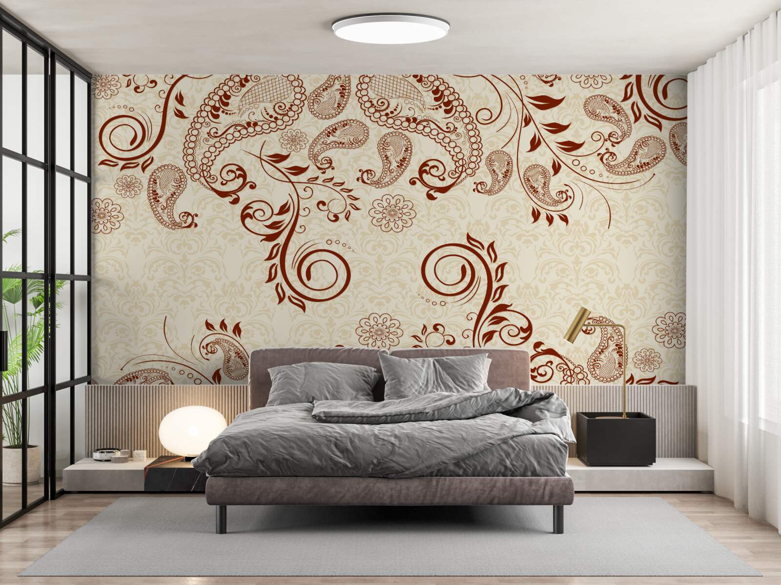 Fotobehang bronzen mehendi uit india