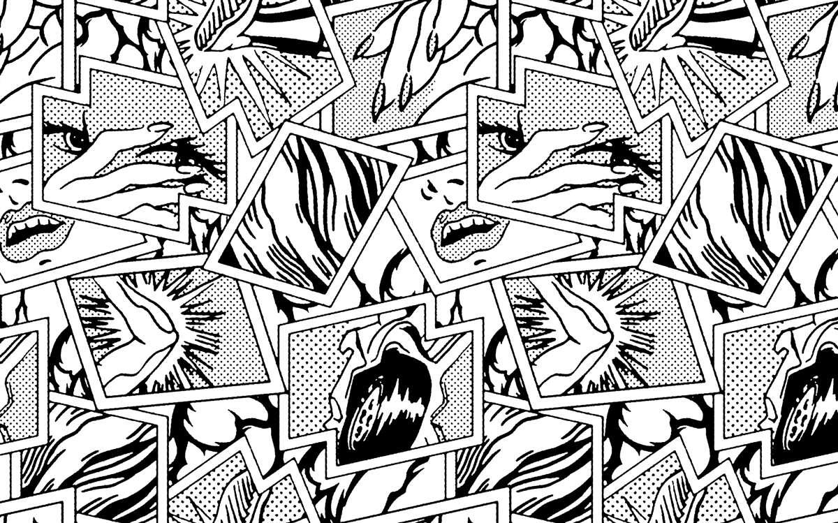 Fotobehang strippagina