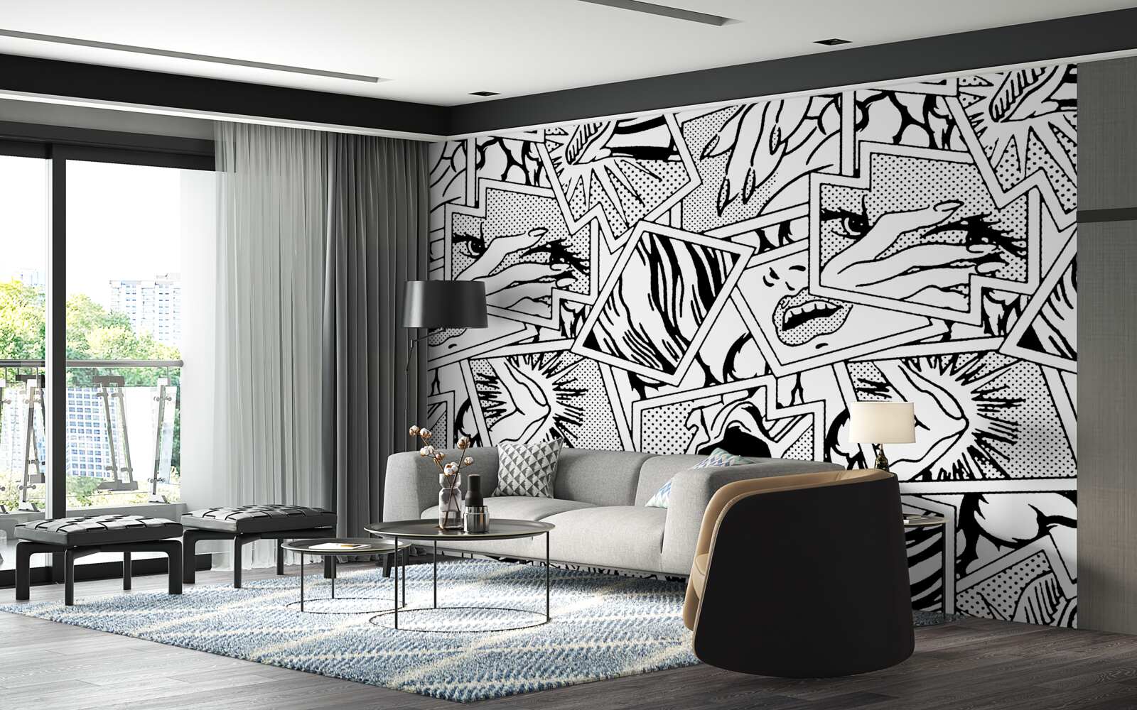 Fotobehang strippagina