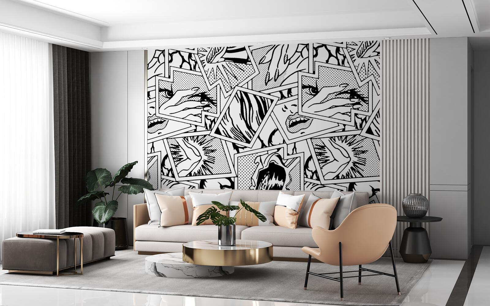 Fotobehang strippagina