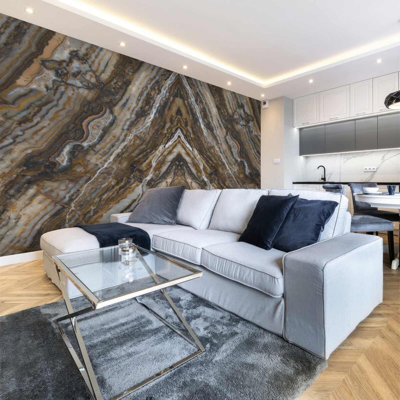 Fotobehang oude boom op marmeren achtergrond