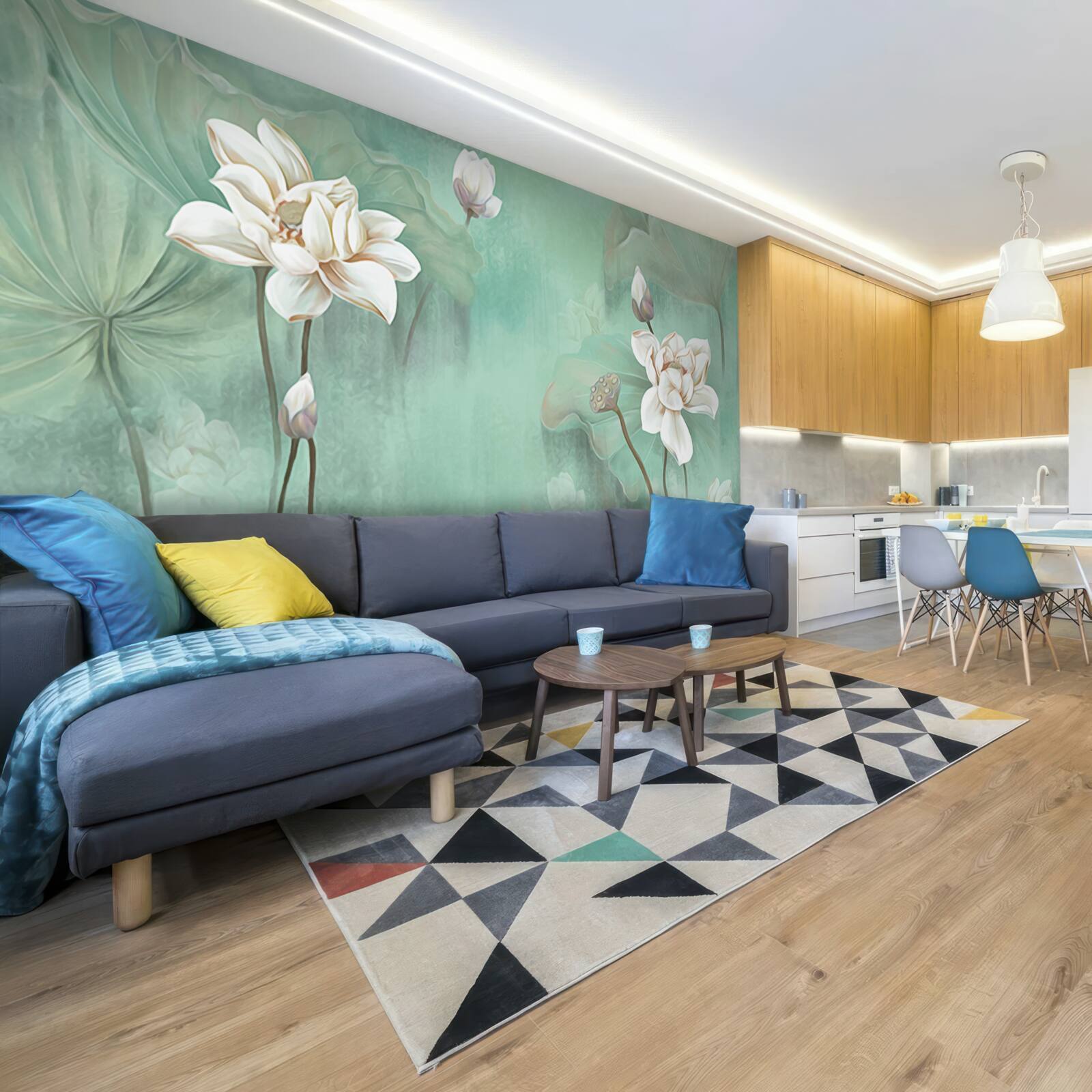 Fotobehang Chinese lotussen zijn wit