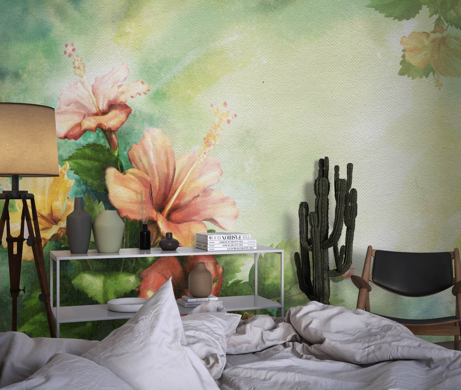 Fotobehang prachtige aquarelplanten