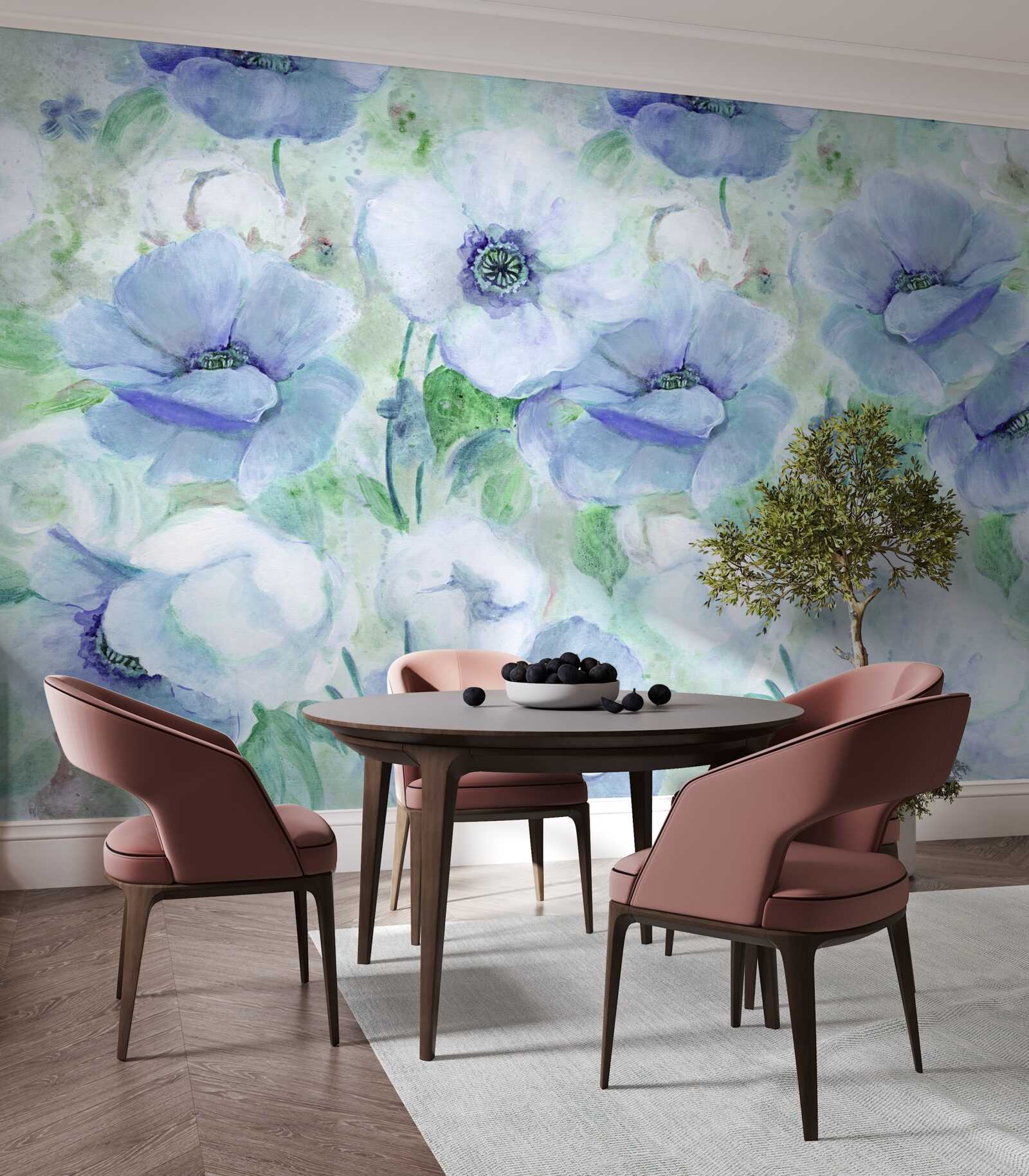 Fotobehang grote heldere klaprozen