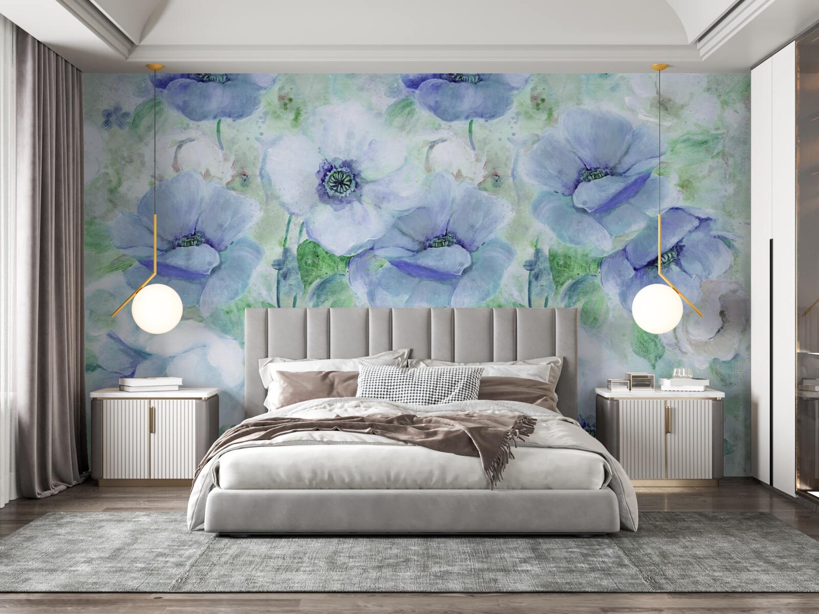 Fotobehang grote heldere klaprozen