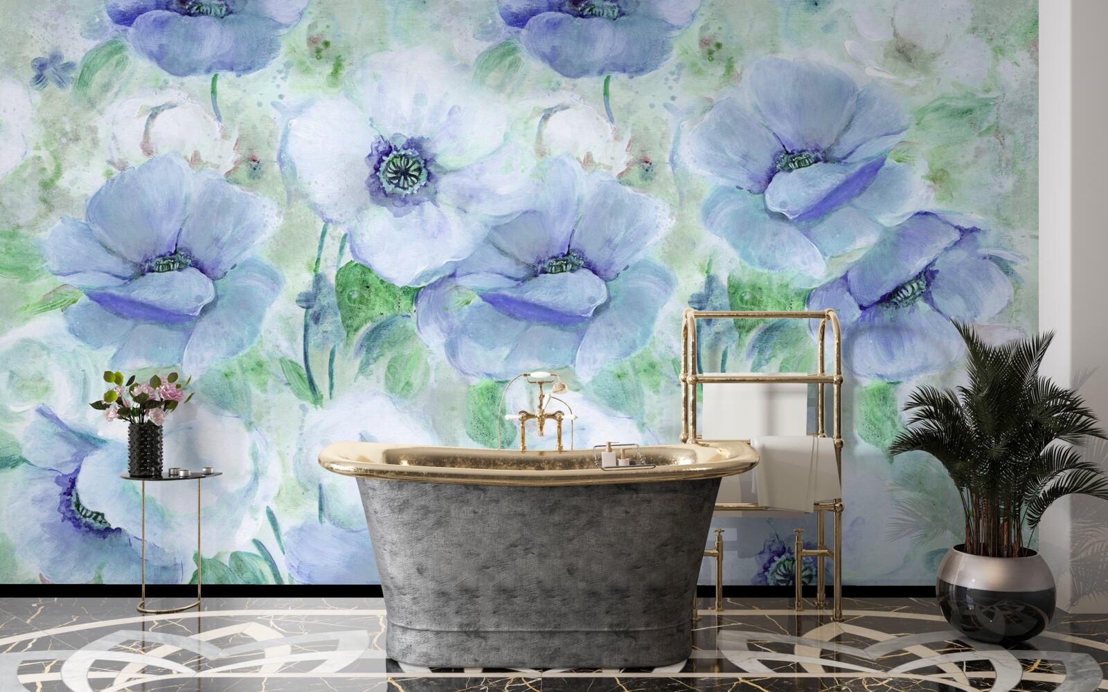 Fotobehang grote heldere klaprozen