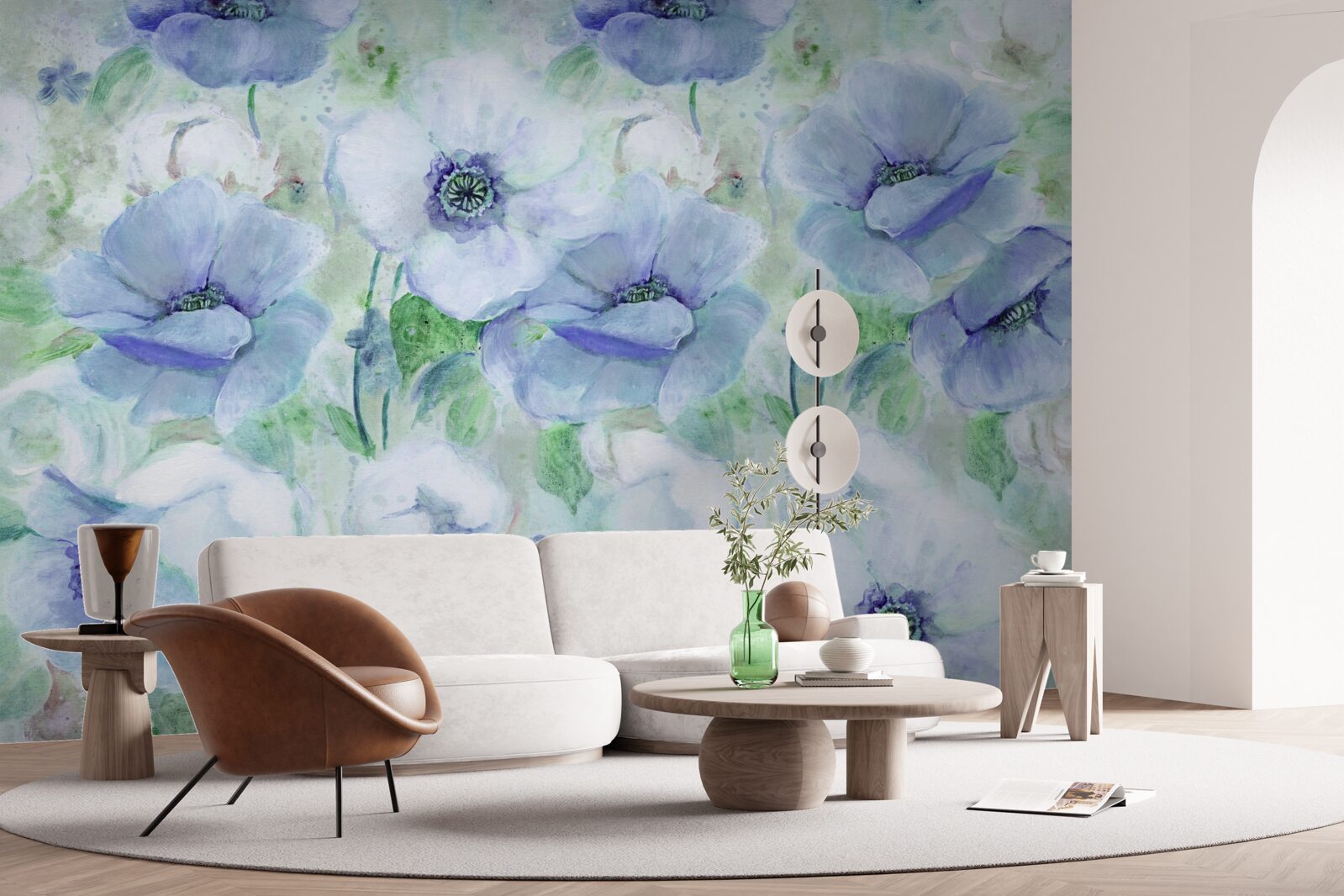 Fotobehang grote heldere klaprozen