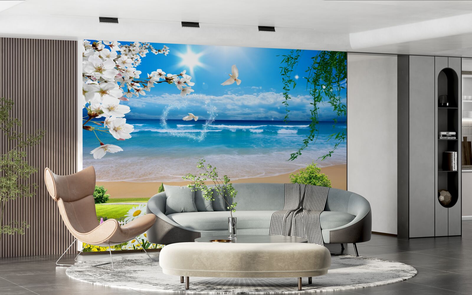 Fotobehang groene alpenweiden