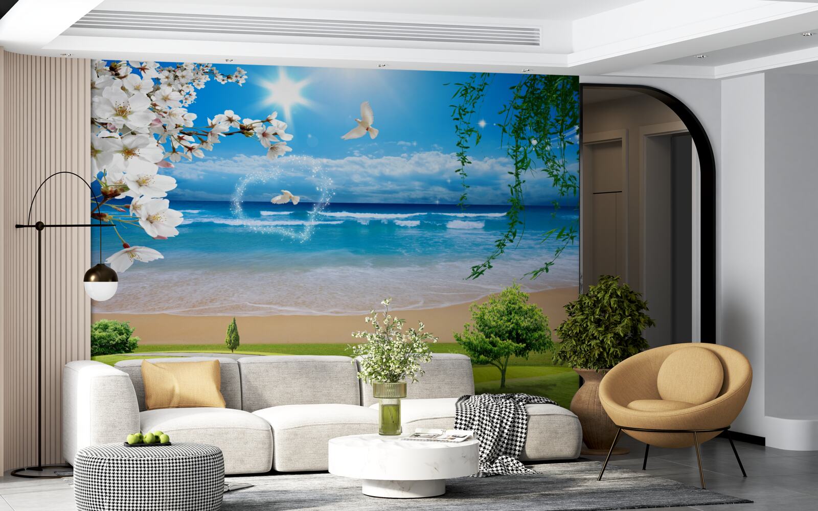 Fotobehang groene alpenweiden