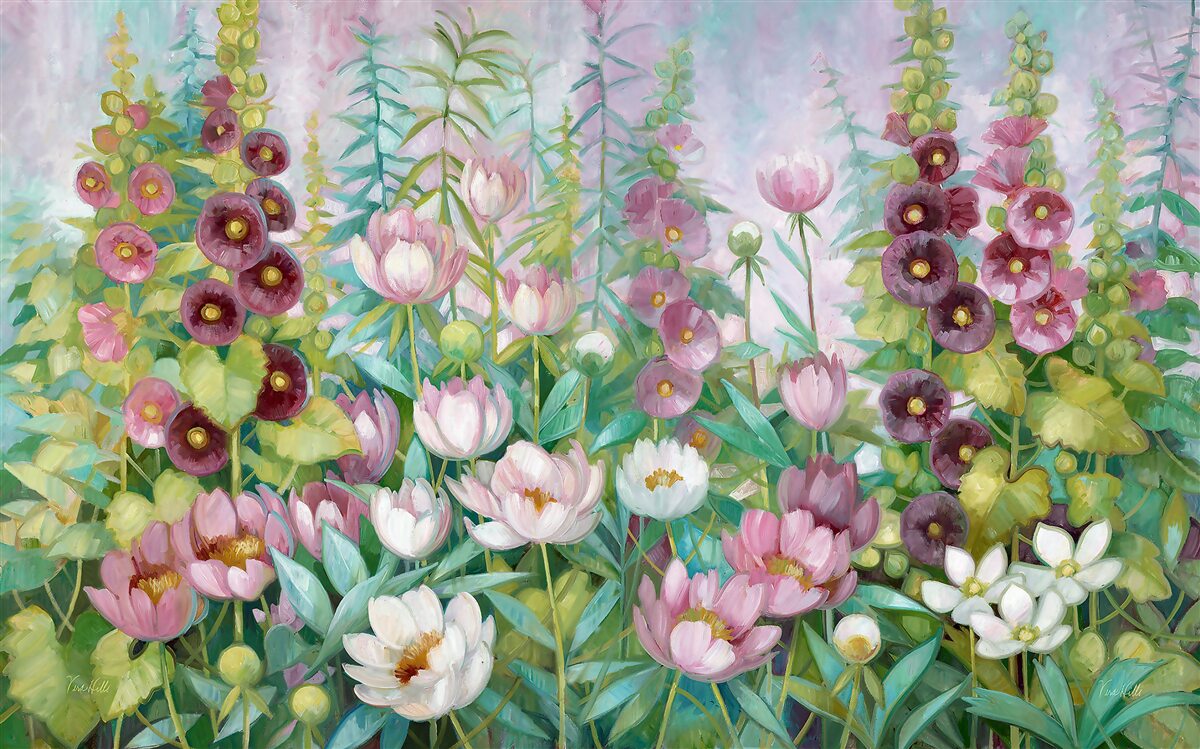 Fotobehang Een wereld van bosbloemen