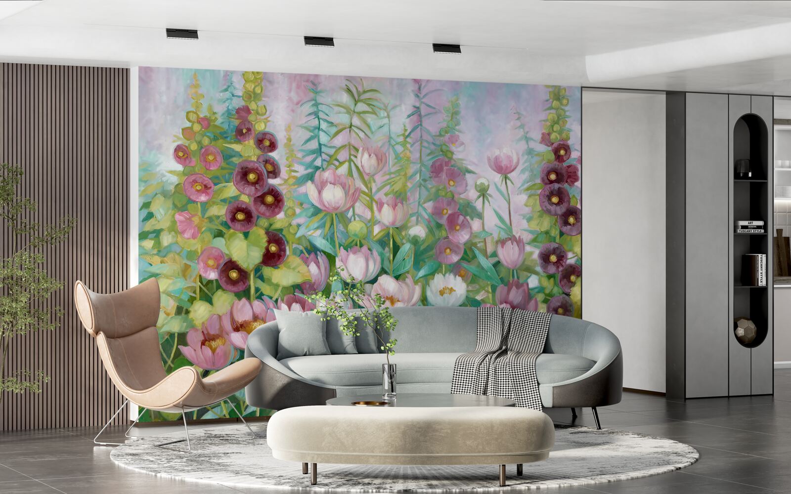 Fotobehang Een wereld van bosbloemen