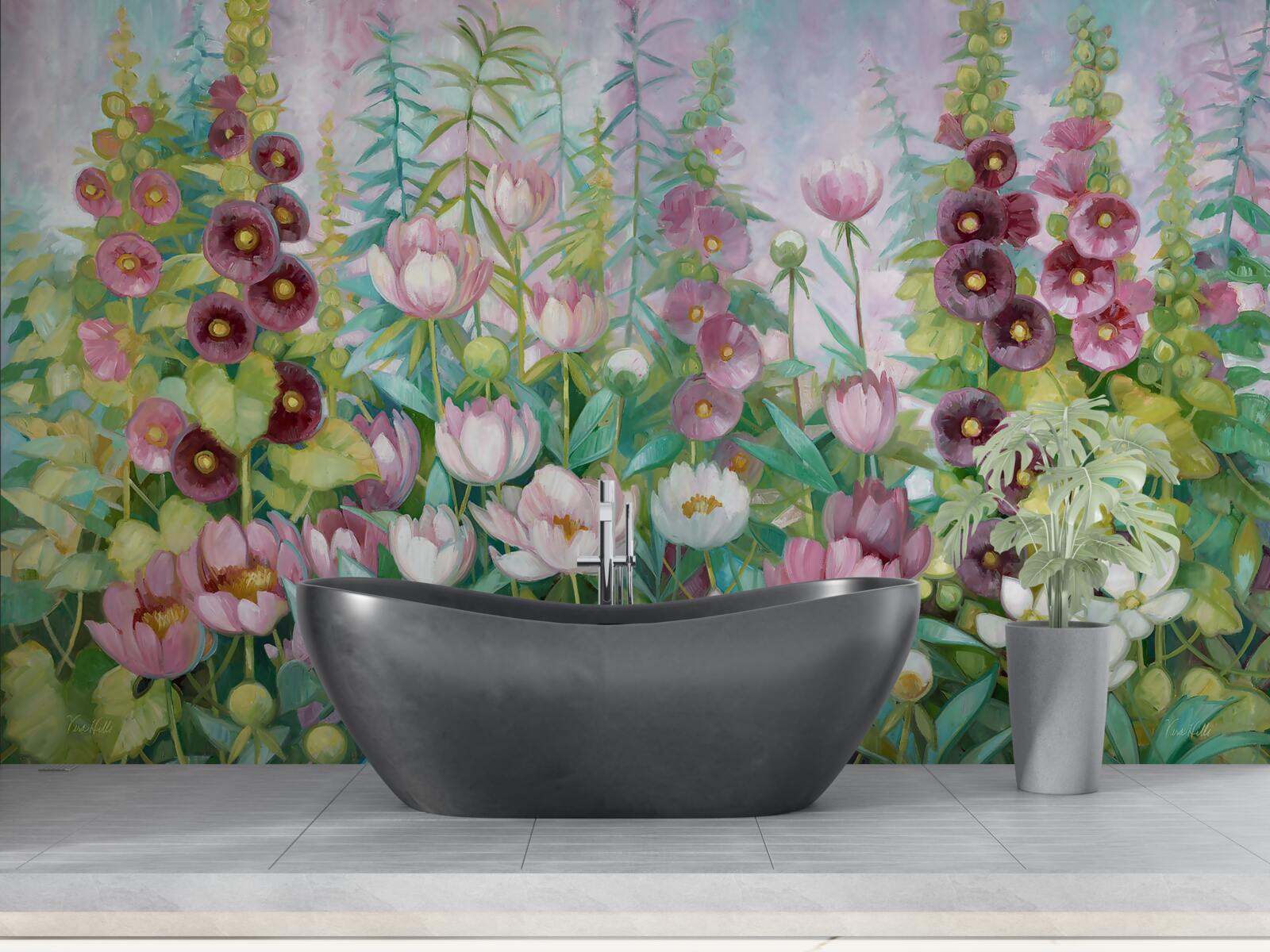 Fotobehang Een wereld van bosbloemen