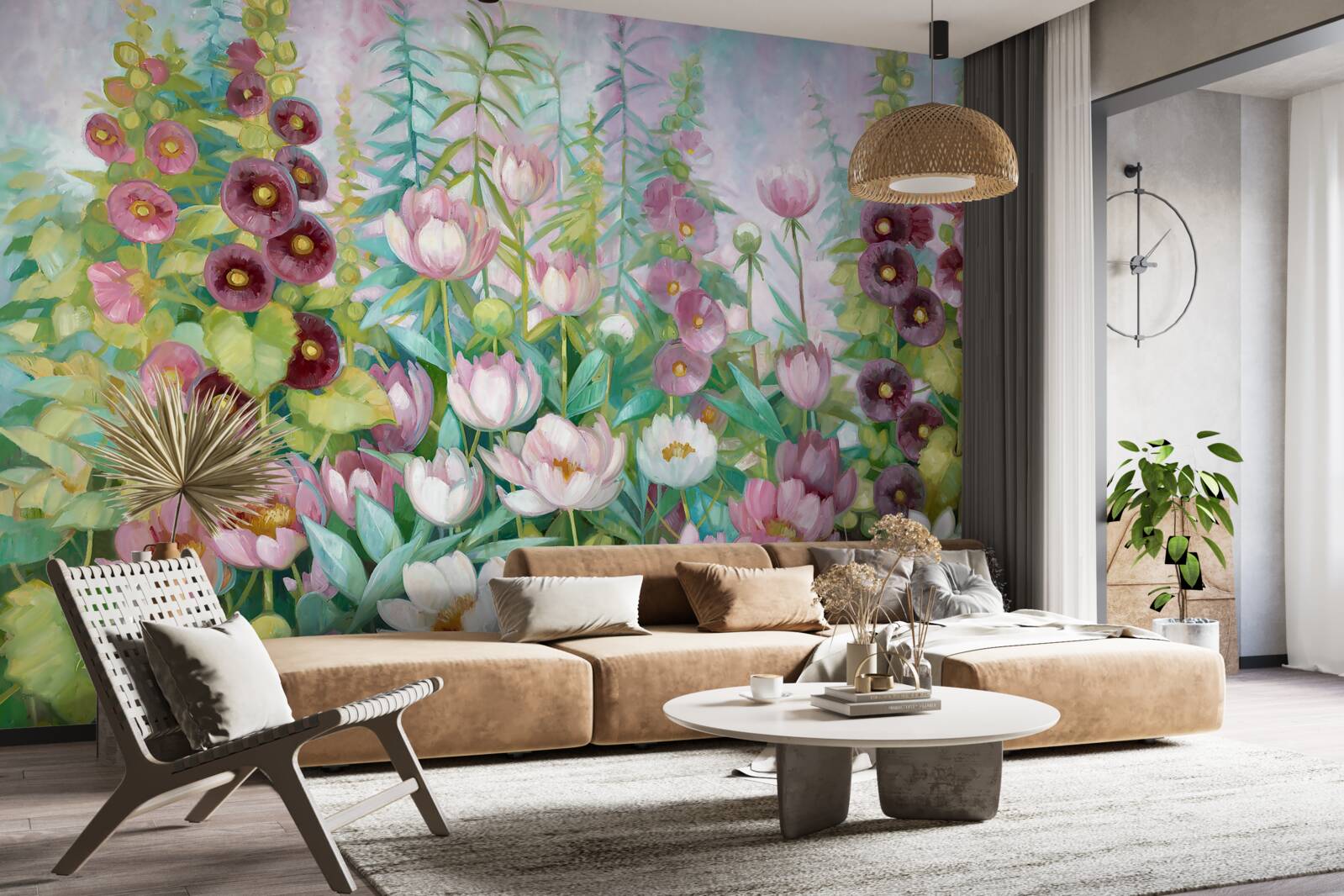 Fotobehang Een wereld van bosbloemen