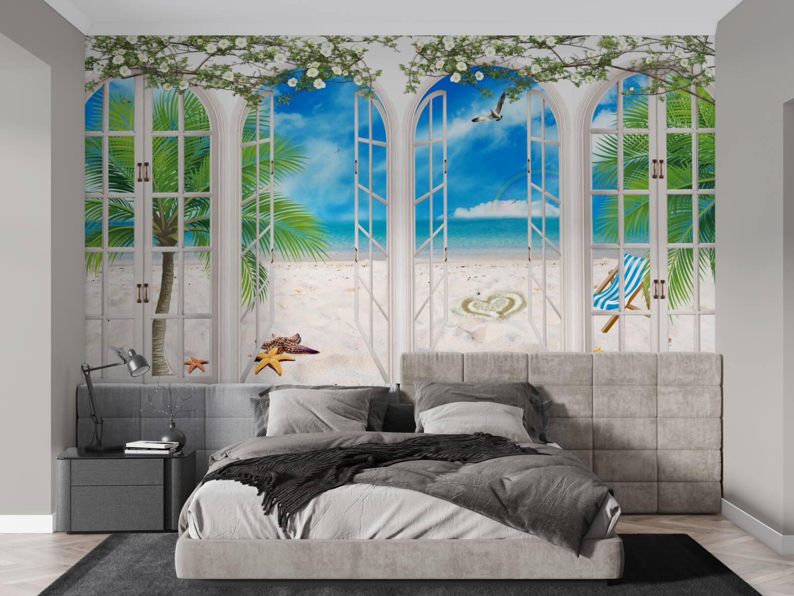 Fotobehang strandbalkon