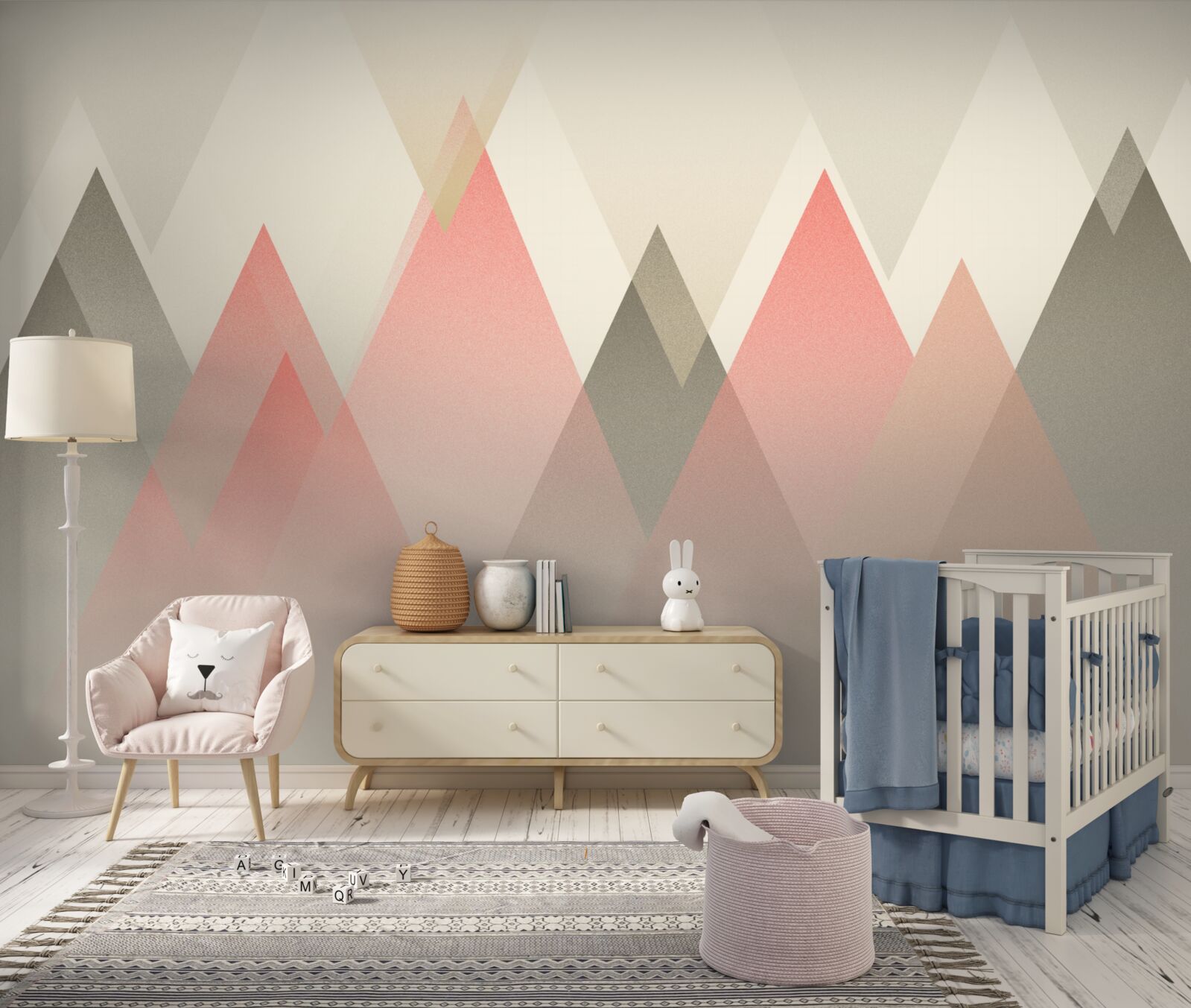 Fotobehang mistig bos in de herfst