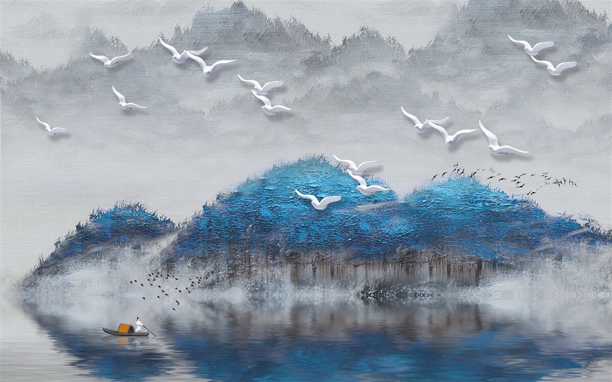 Fotobehang rivieren verlaten de vijver