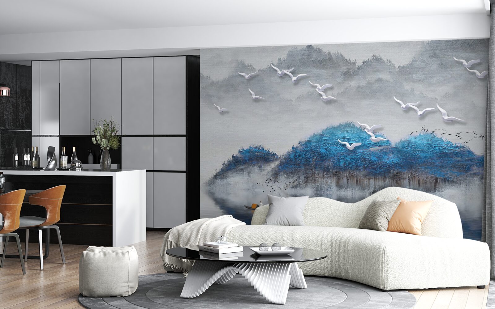 Fotobehang rivieren verlaten de vijver