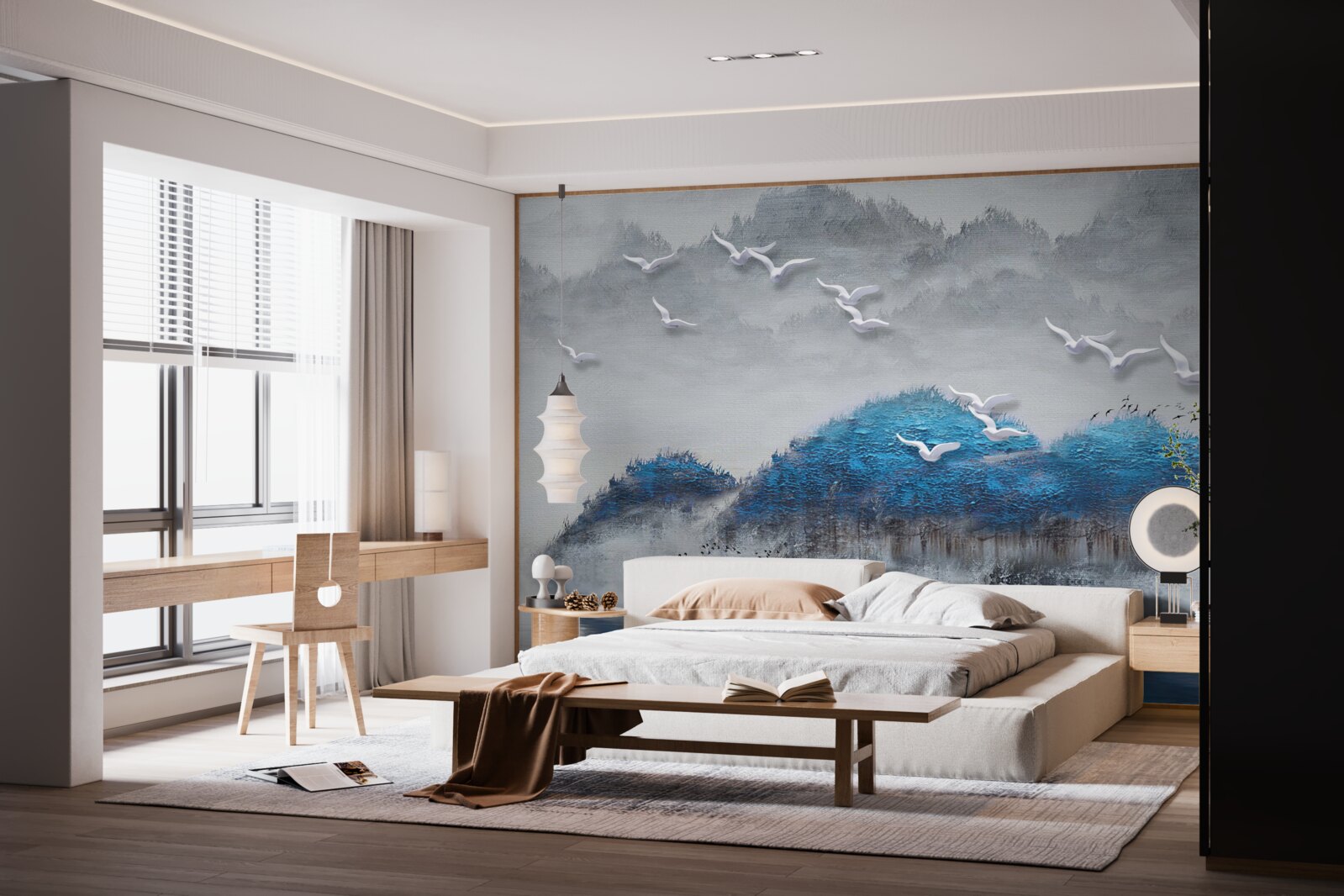 Fotobehang rivieren verlaten de vijver