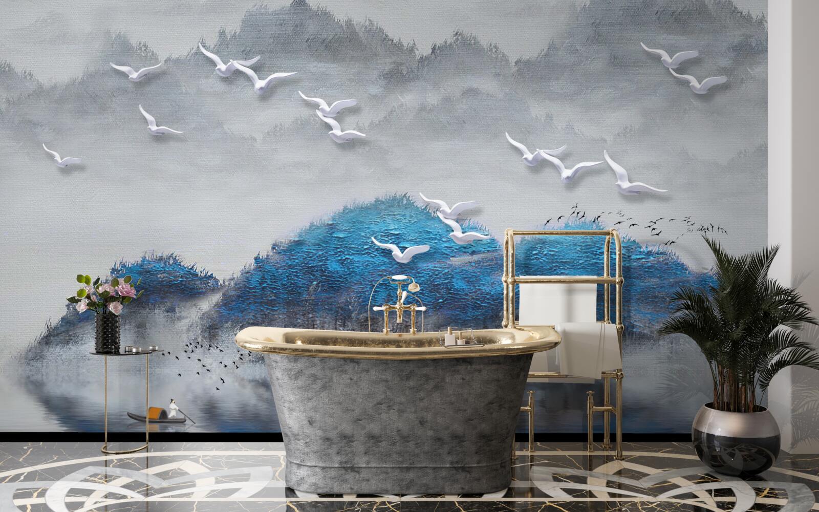 Fotobehang rivieren verlaten de vijver