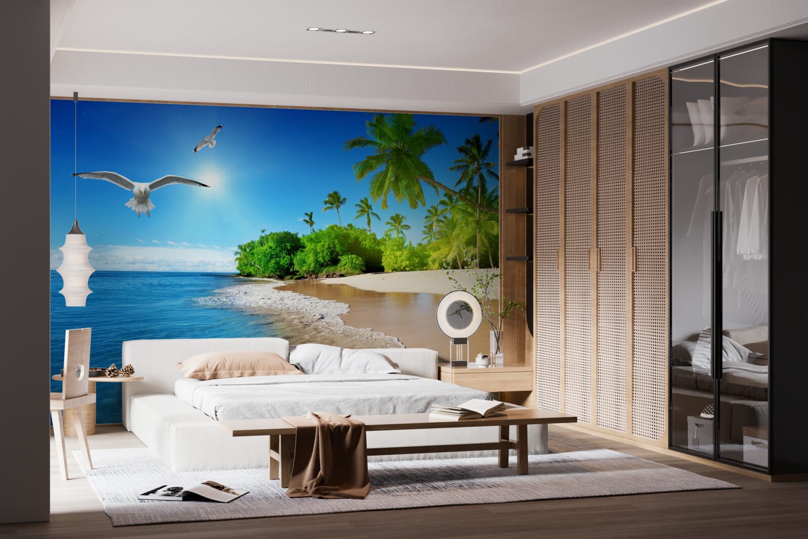 Fotobehang idyllische locatie aan de oceaan