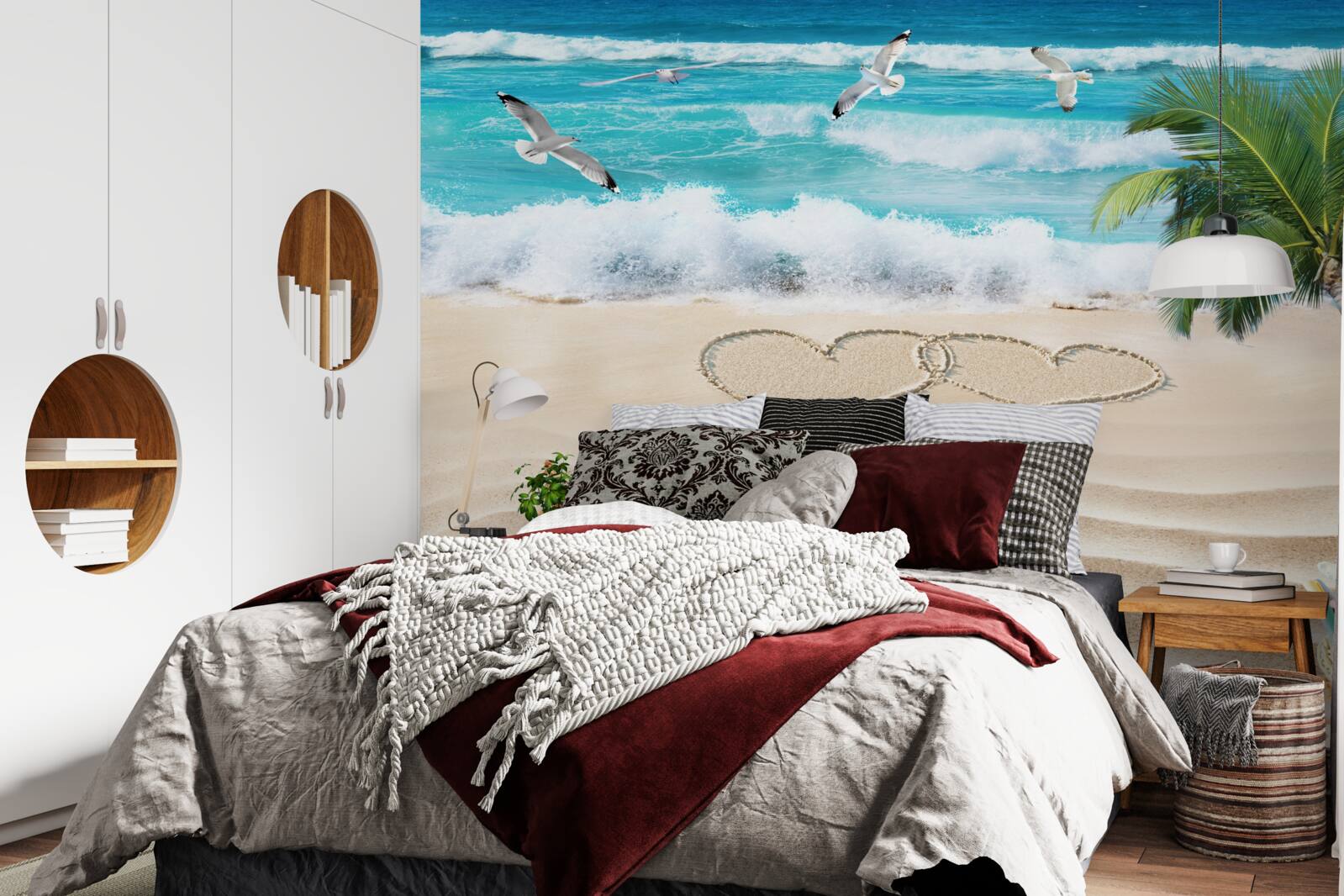 Fotobehang palmbomen en strand in de tropen