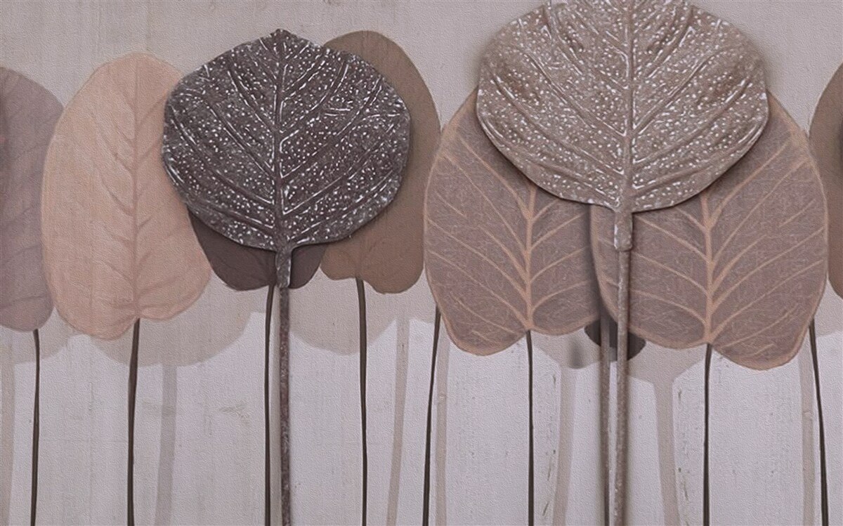 Fotobehang bos bedekt met herfstbladeren