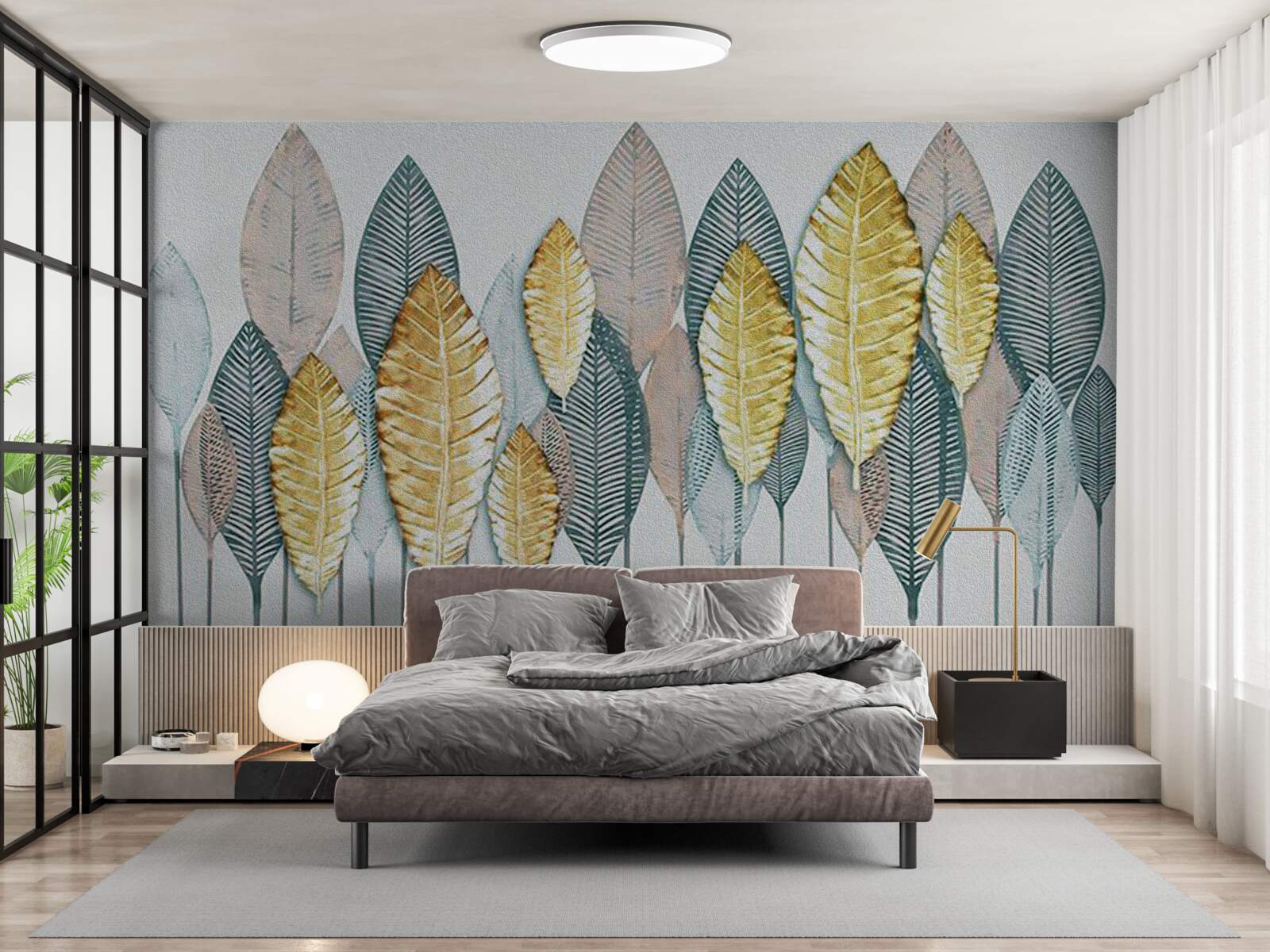 Fotobehang onwerkelijk herfstbos