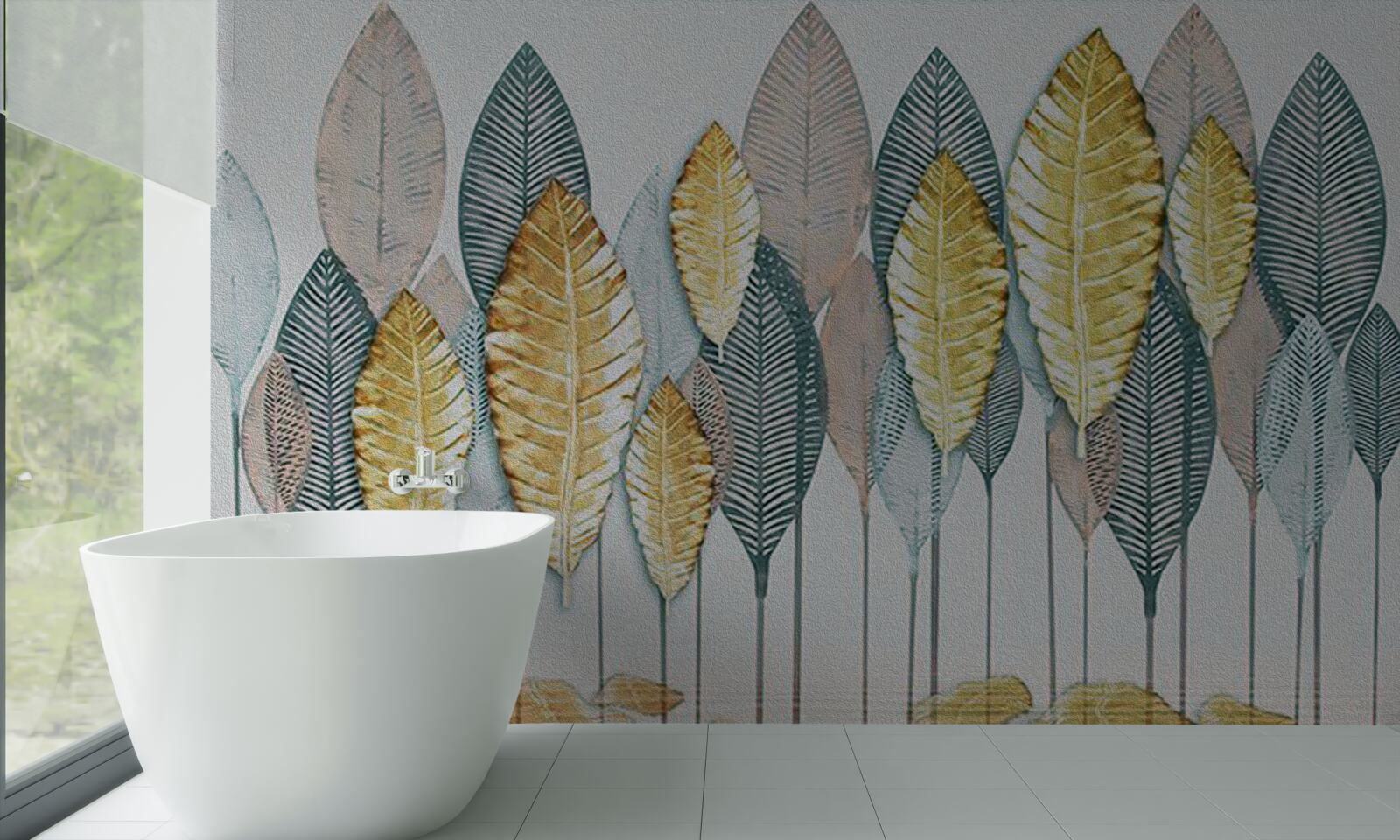 Fotobehang onwerkelijk herfstbos