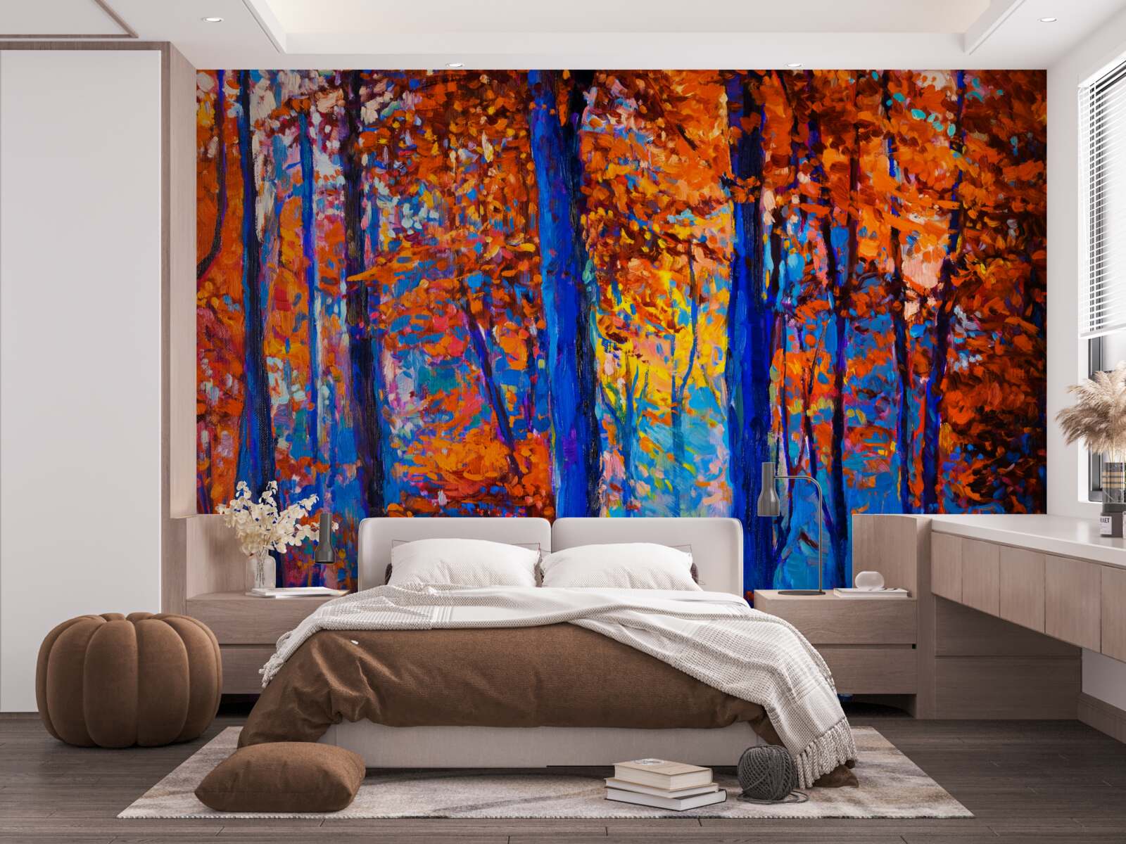 Fotobehang kleurcontrast in het bos in de herfst