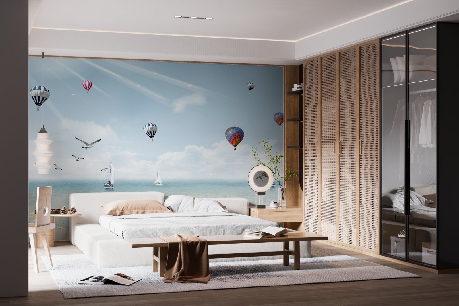 Fotobehang een zee vol ballonnen