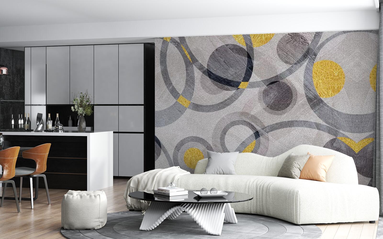 Fotobehang cirkels en cirkelbogen