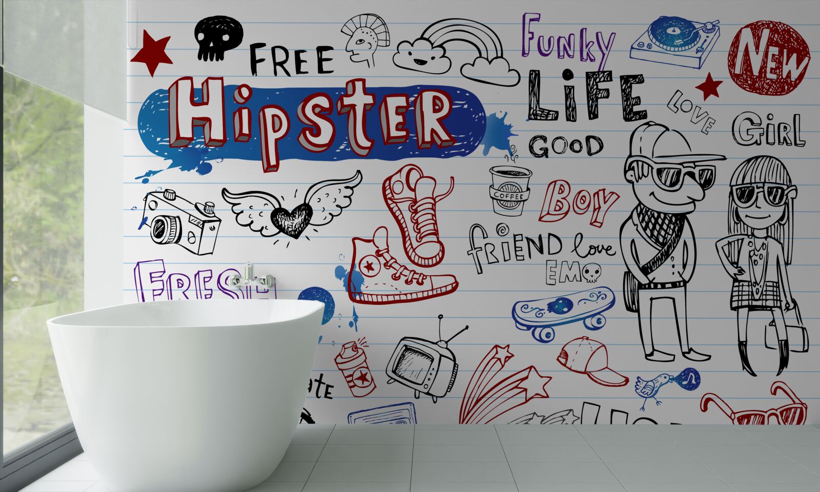 Fotobehang stickers voor jongeren