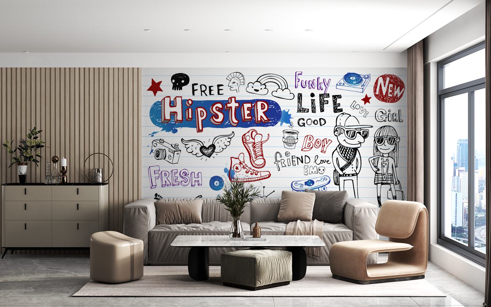 Fotobehang stickers voor jongeren