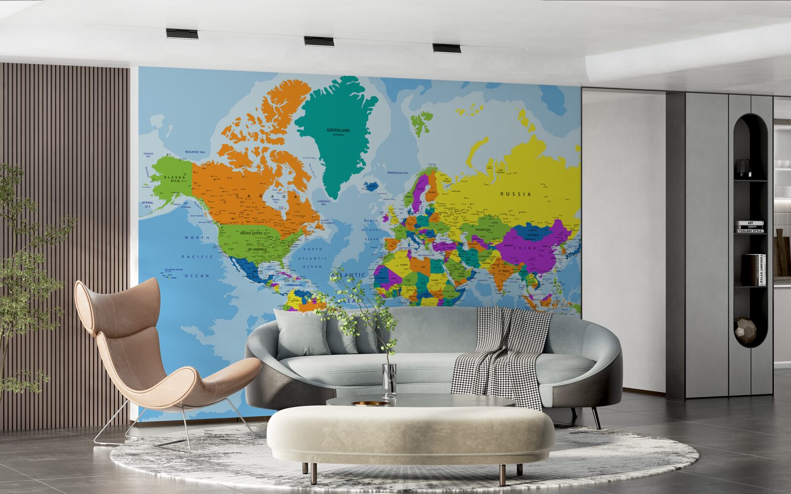 Fotobehang Het wereldwijde geopolitieke patroon