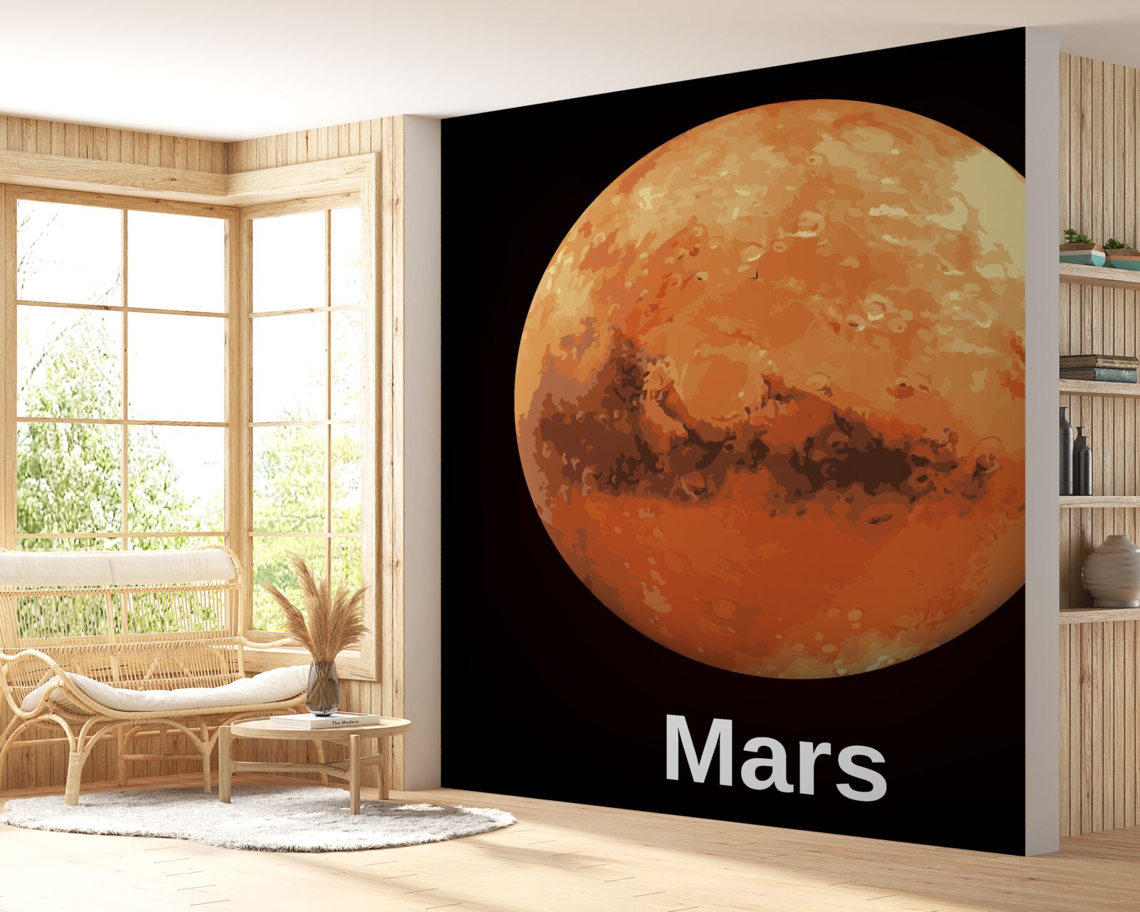Fotobehang de planeet mars nader bekeken