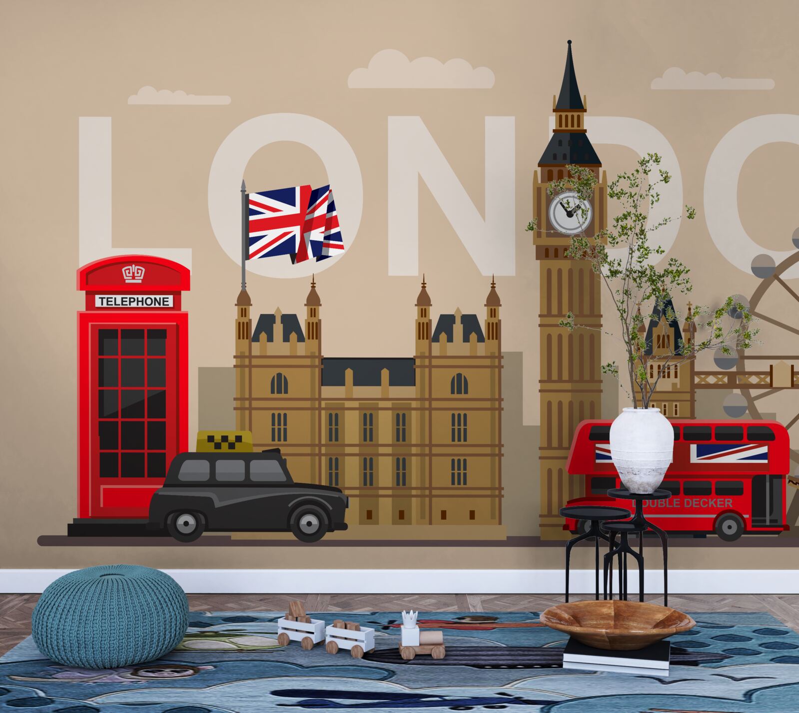 Fotobehang hoofdinsignes van londen, groot-brittannië