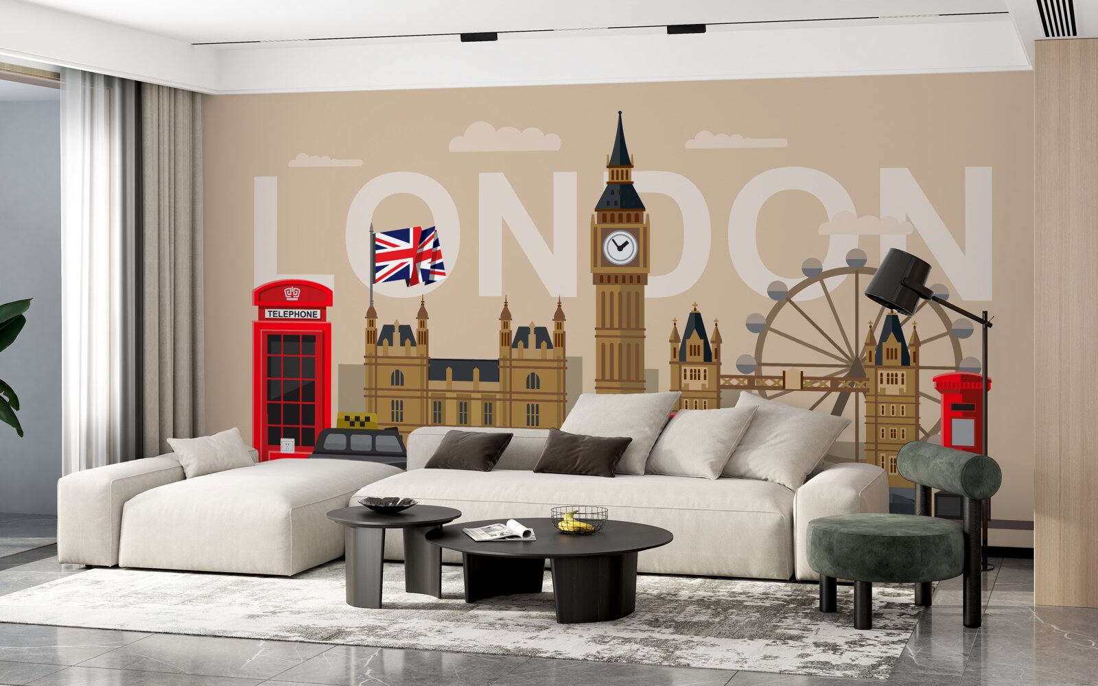 Fotobehang hoofdinsignes van londen, groot-brittannië