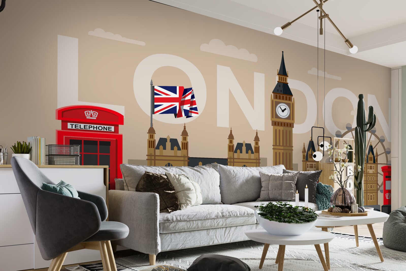 Fotobehang hoofdinsignes van londen, groot-brittannië