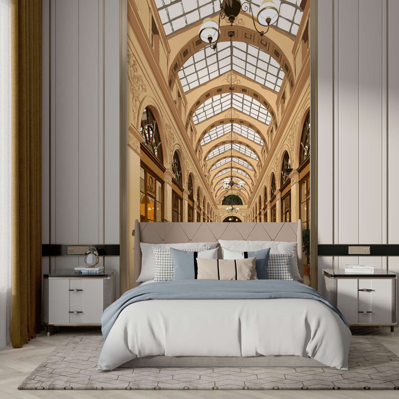 Fotobehang transparante gang