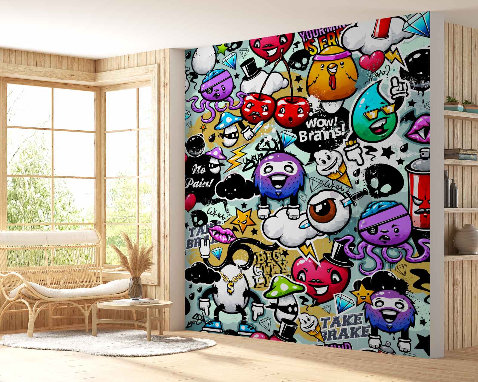 Fotobehang levendige straatkunst