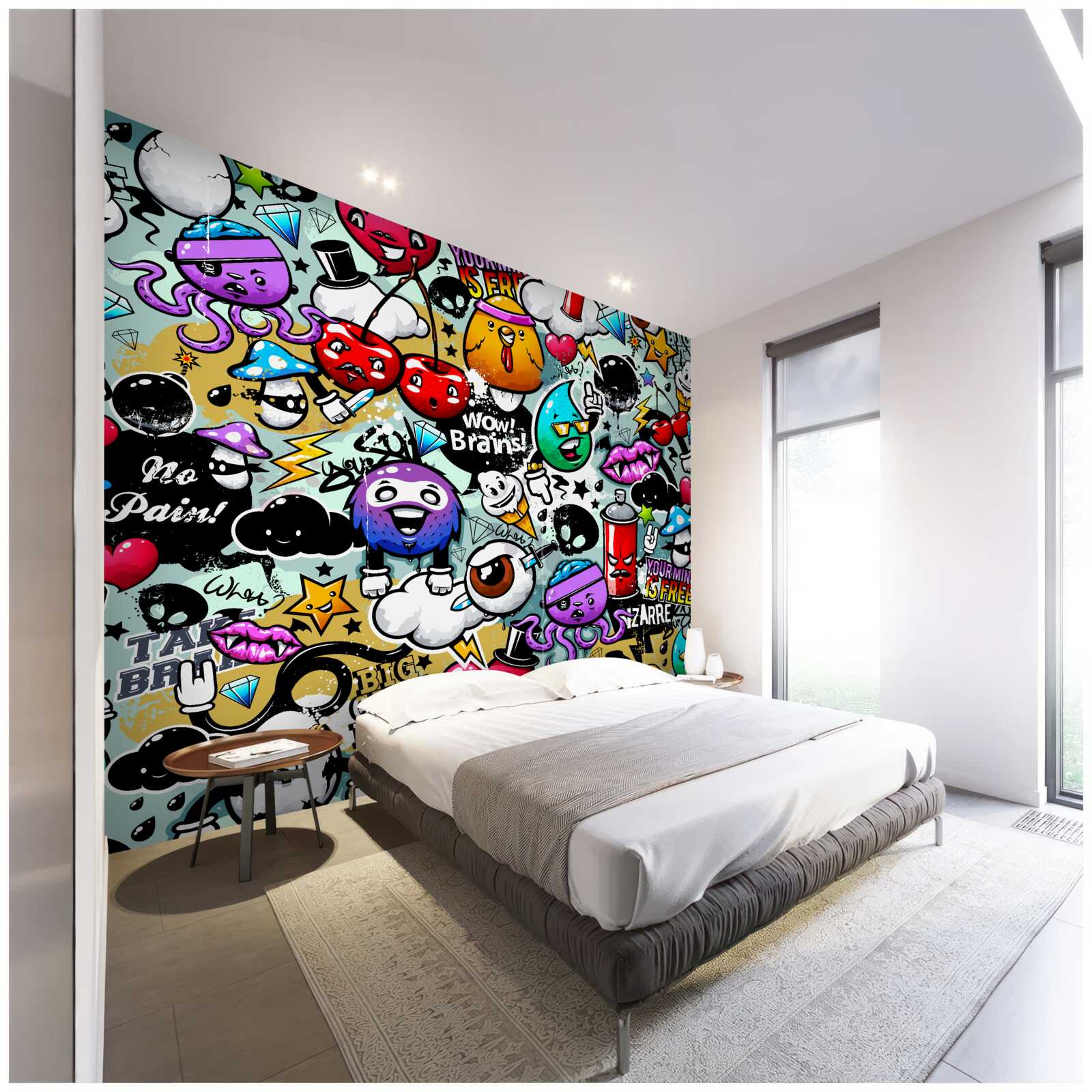 Fotobehang levendige straatkunst