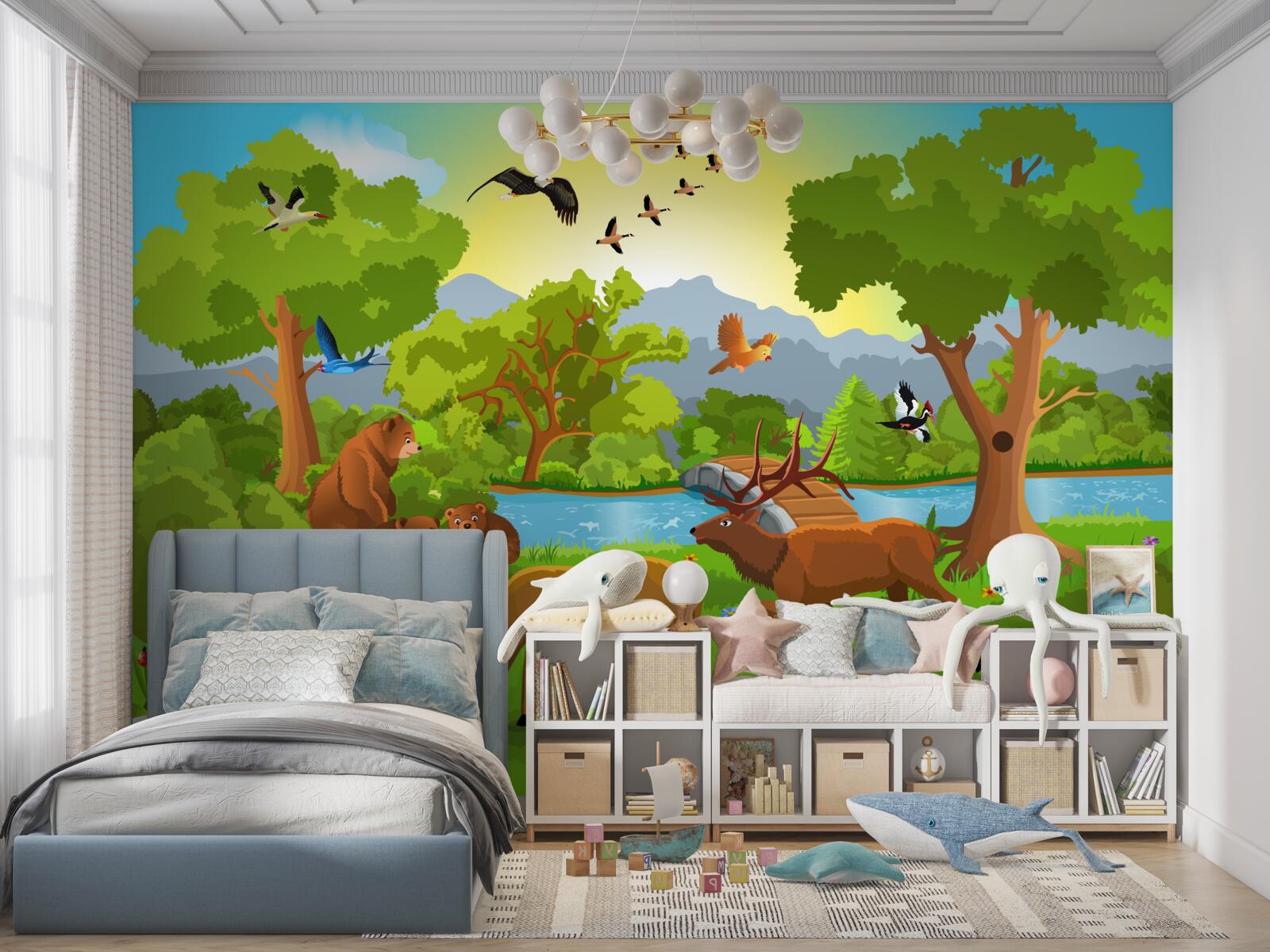 Fotobehang wezens in de wei