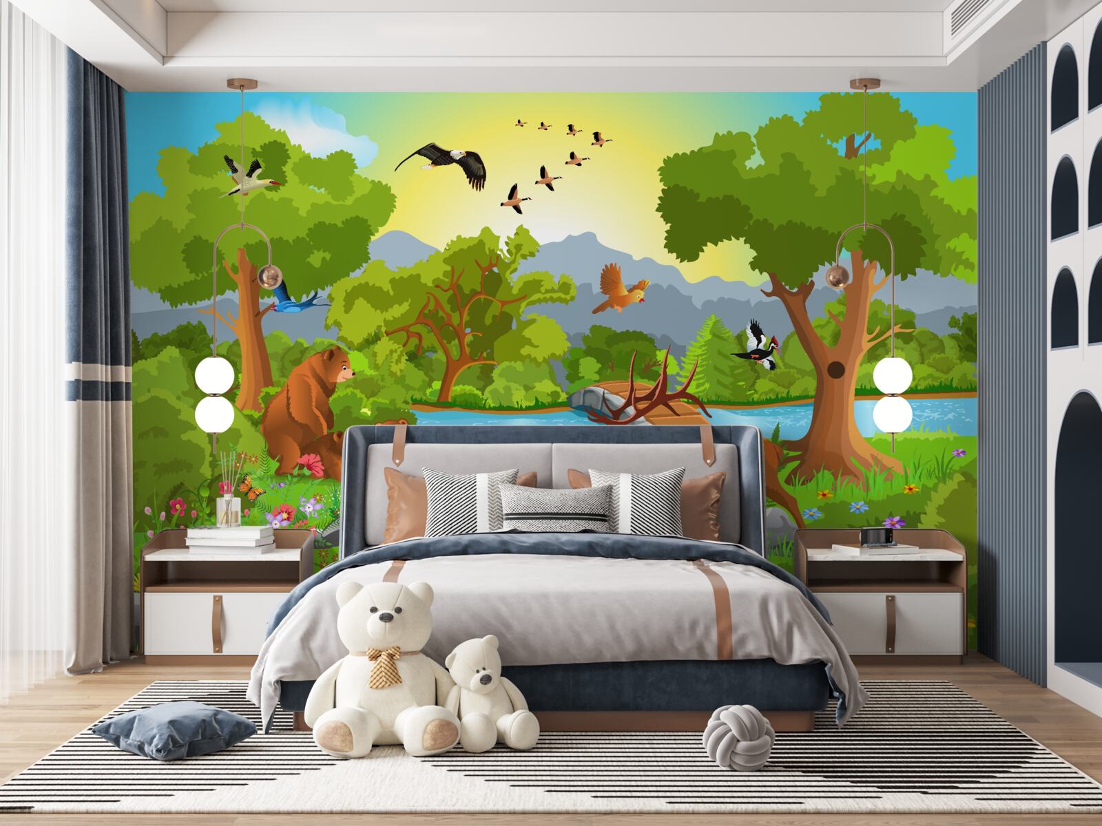 Fotobehang wezens in de wei