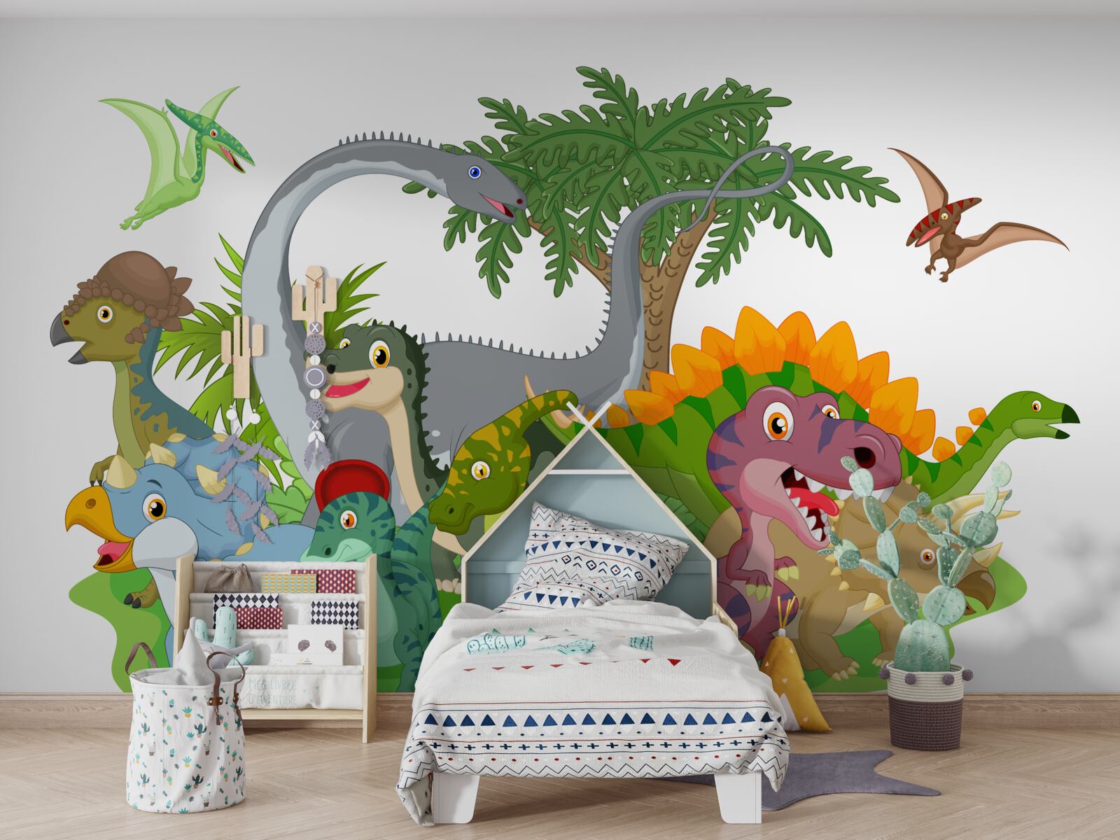 Fotobehang dinosaurussen met een glimlach