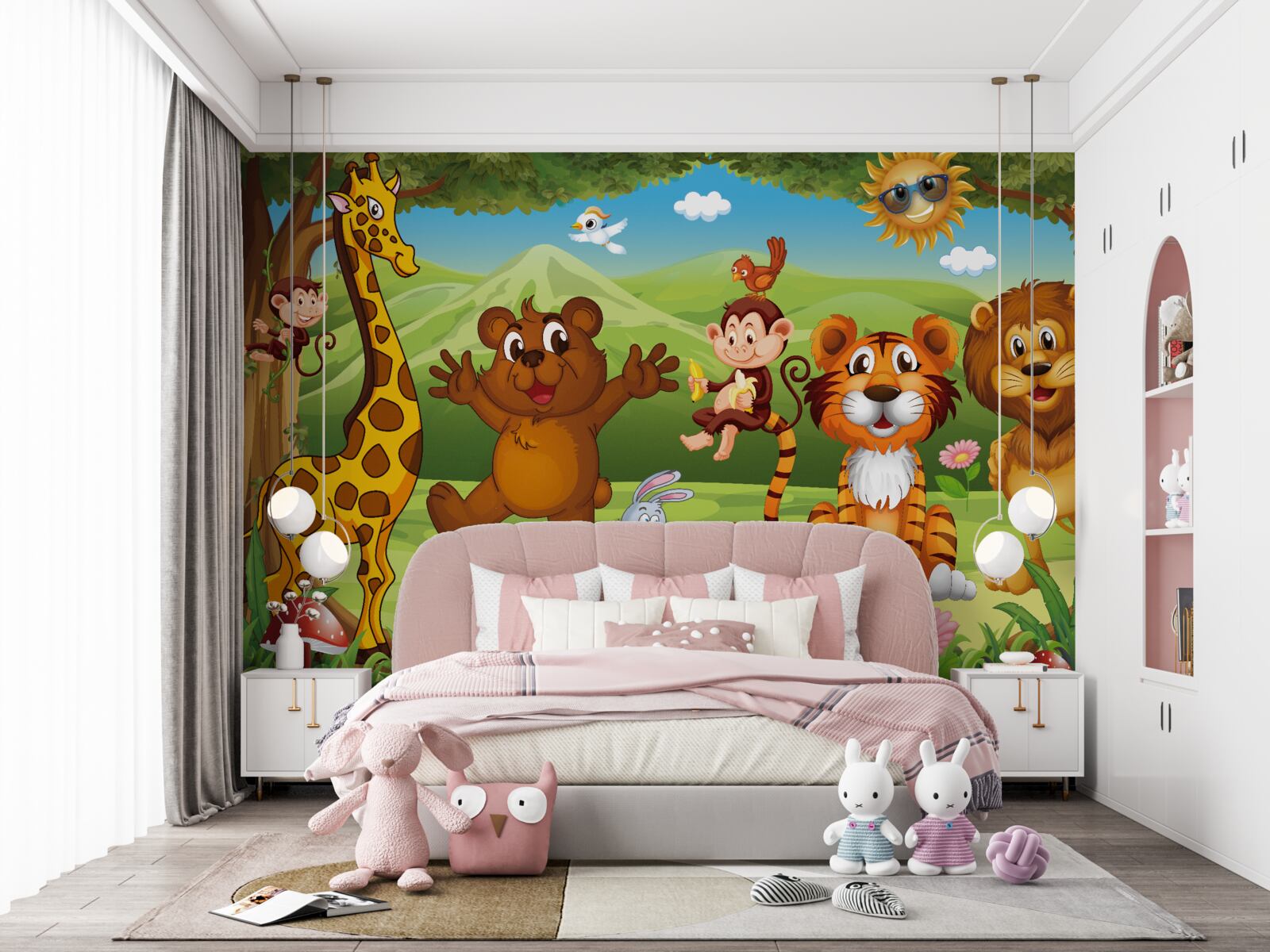 Fotobehang dieren in de wei